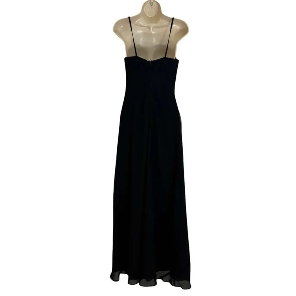 Morgan and Co USA Made 90's Vintage Deadstock Beaded NWT Prom Dress Black 5/ 6